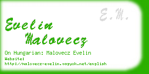 evelin malovecz business card